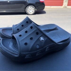Crocs 12173 made tough last long Unisex's Gray  Rubber Sandals SizeM7,L9